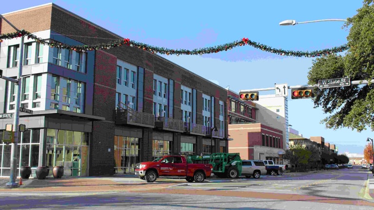 Downtown Street at Garland Texas
