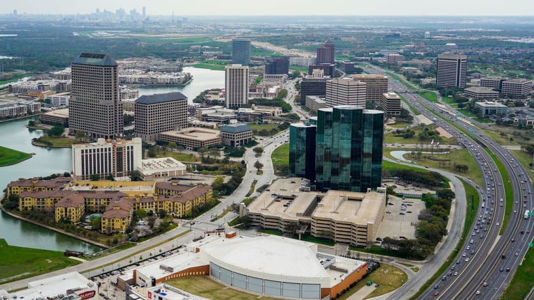 Irving City Aerial View