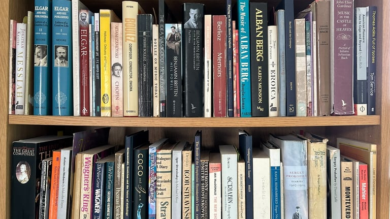 Photo of books about music and musicians