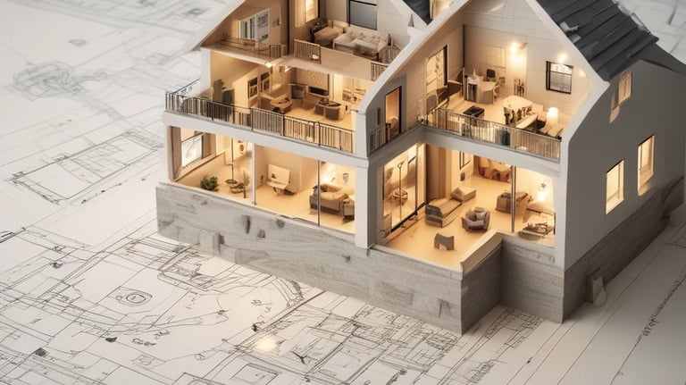 Technician installing electrical wiring in a modern building