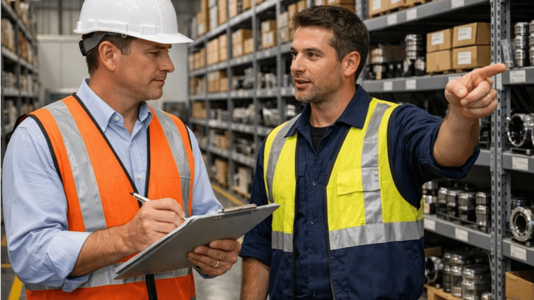 Auditor 5s inspecionando