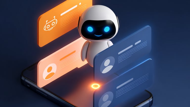 ilustração chatbots lyncis