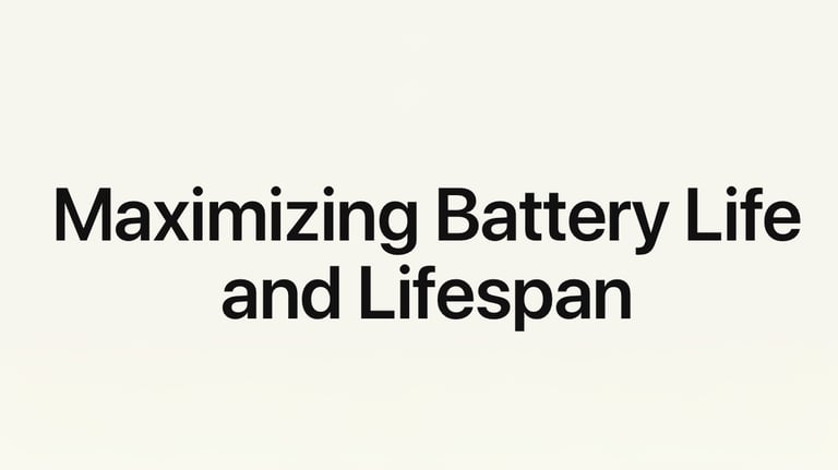 Maximizing battery lifespan