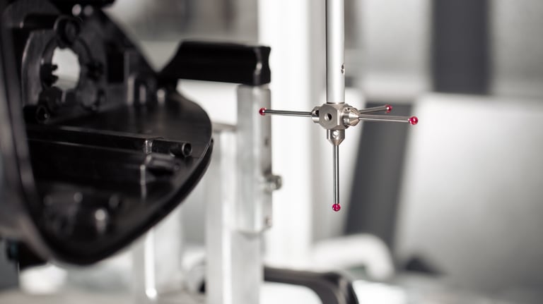 5 way star ruby star stylus probing fixtured plastic component for automotive industry