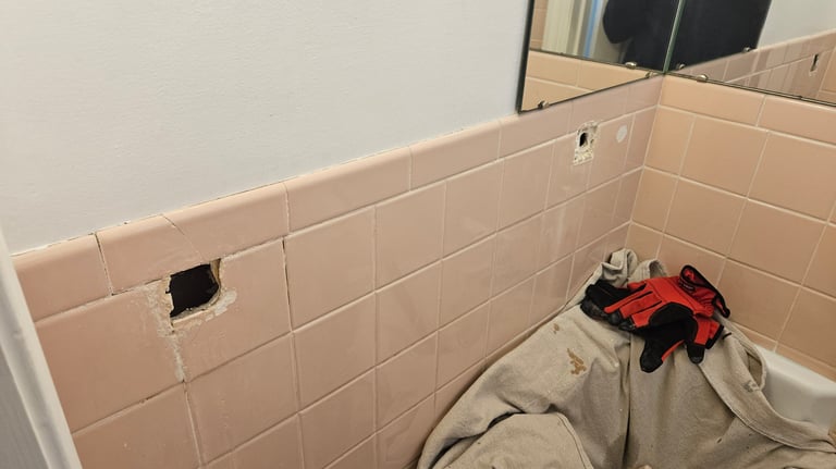 Huckabee Handyman Services, Bath grab bar before