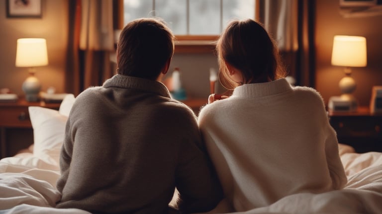 A curved facade covered in white latticework