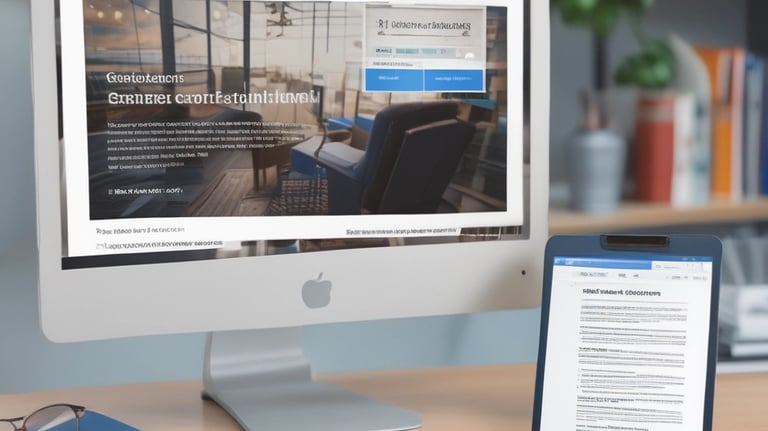 A professional working on a sleek website design on a laptop