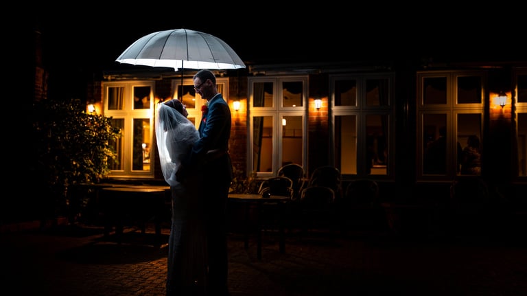 Yorkshire Wedding Photography - Umbrella Shot