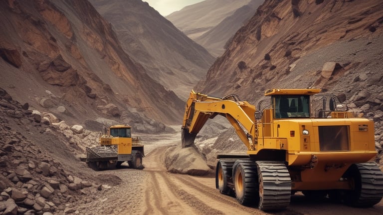 Image showing a consultant discussing mining plans with clients