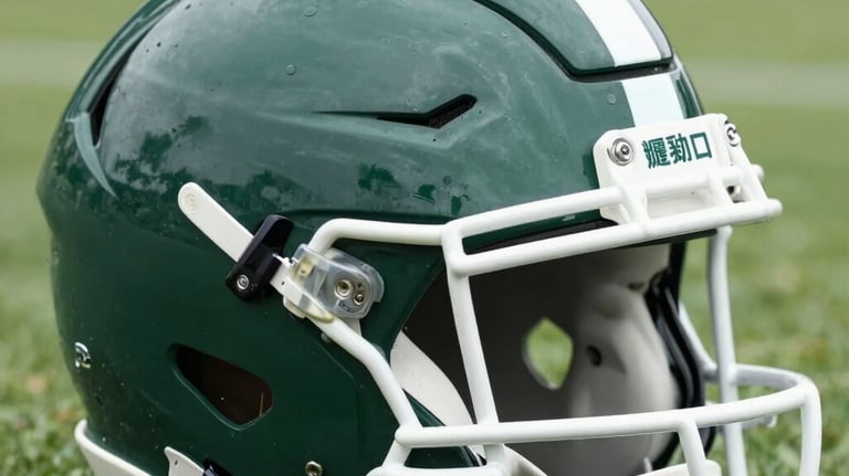 red and white football ball