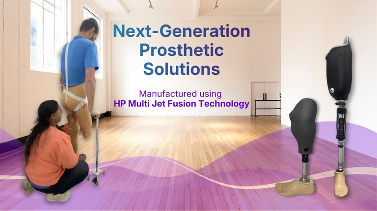 Clinical fitting of a custom prosthetic leg by a prosthetist, Noida, India