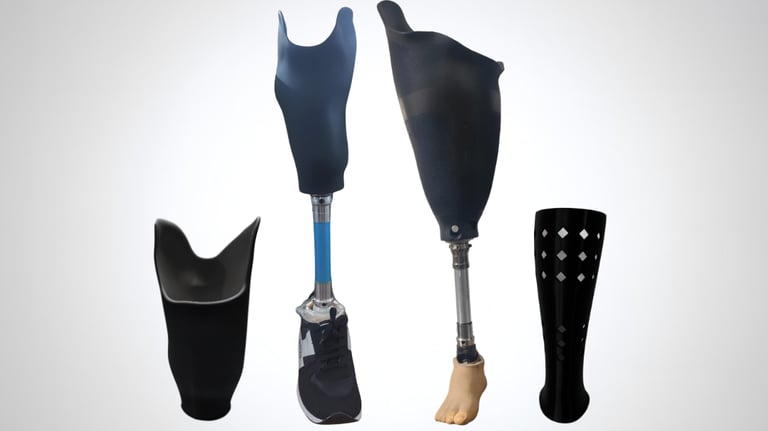 Artificial limb prosthetic leg fitted for walking support and comfort