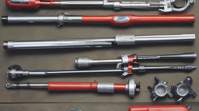 Technician using precision torque tools in a modern workshop setting