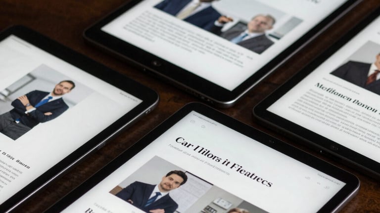 A set of premium digital tablets displaying ebook covers on business strategy and career growth.
