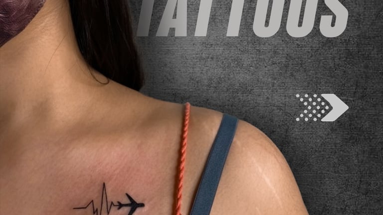 Minimal tattoo design with clean lines by professional tattoo artist in Navi Mumbai