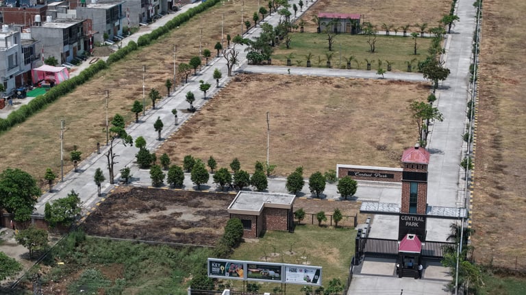 Strategic location map of Central Park with easy connectivity in Rudrapur