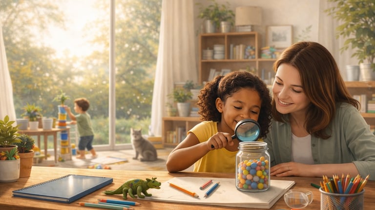 inquiry based learning at home-a child and a mom