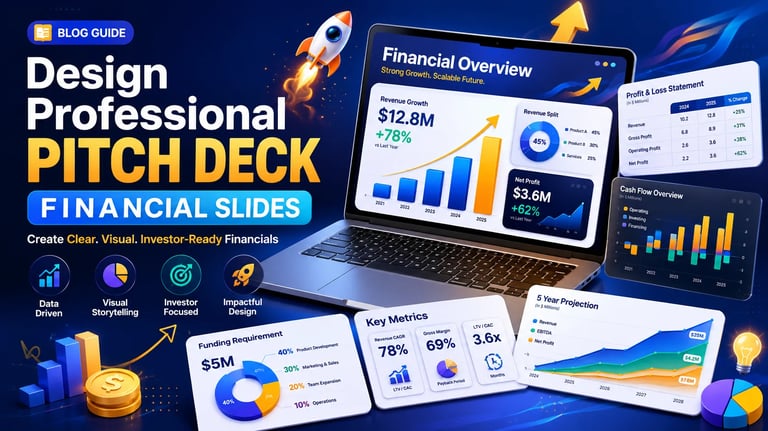 Design Professional Pitch Deck Financial Slides