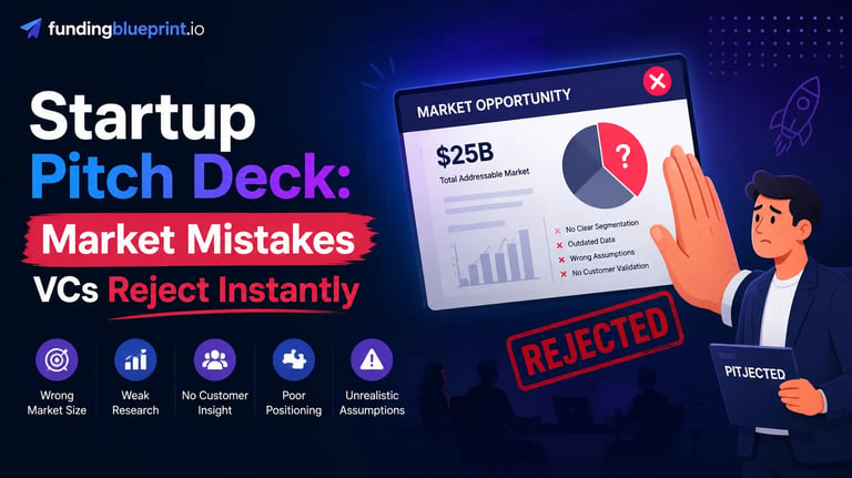 Startup Pitch Deck: Market Mistakes VCs Reject Instantly