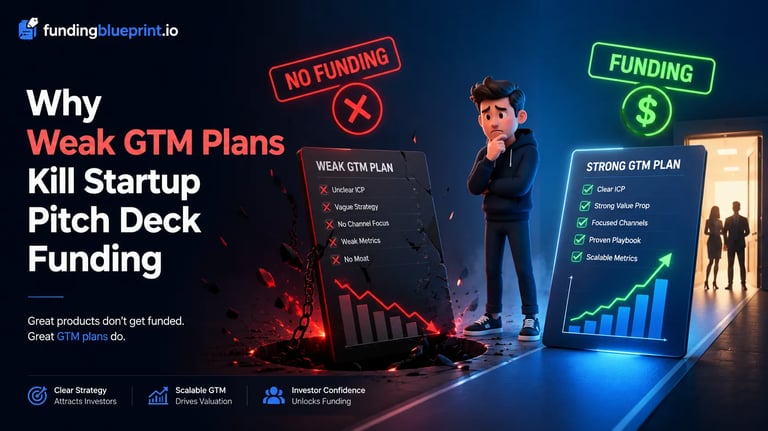 Why Weak GTM Plans Kill Startup Pitch Deck Funding