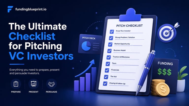 The Ultimate Checklist for Pitching VC Investors