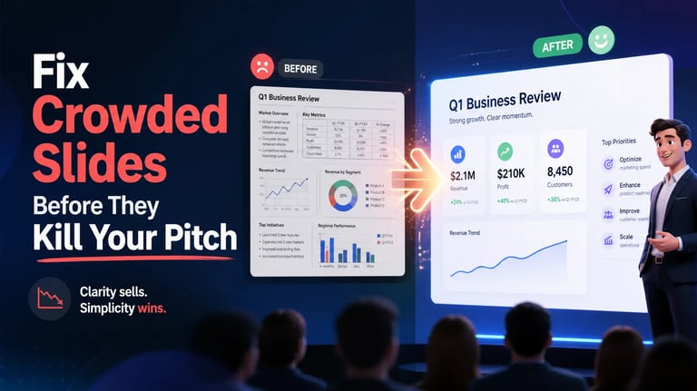 Fix Crowded Slides Before They Kill Your Pitch