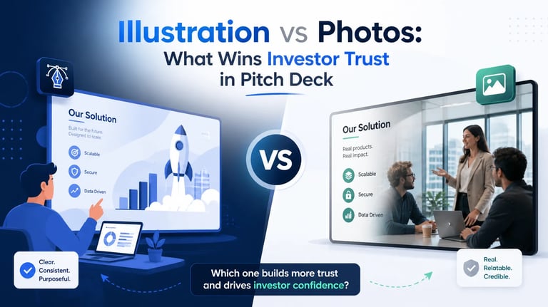 Illustration vs Photos: What Wins Investor Trust in Pitch Deck