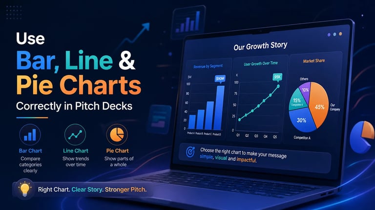 Use Bar, Line & Pie Charts Correctly in Pitch Decks
