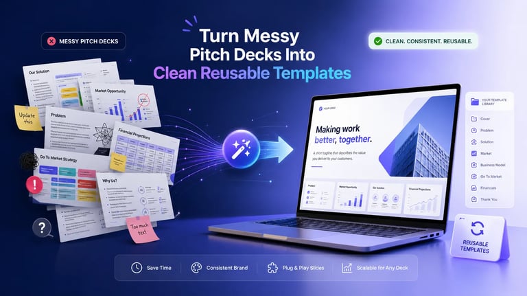 Turn Messy Pitch Decks Into Clean Reusable Templates