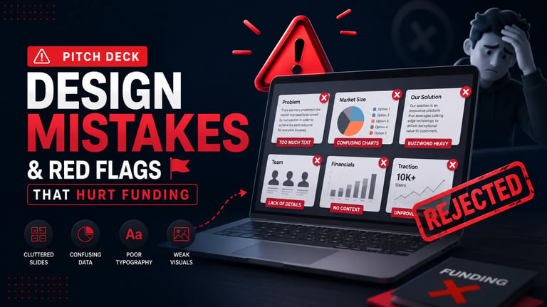 Pitch Deck Design Mistakes & Red Flags That Hurt Funding