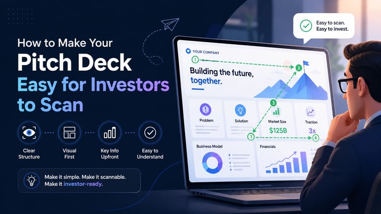 How to Make Your Pitch Deck Easy for Investors to Scan