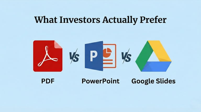 Comparison of investor preferred pitch deck file formats