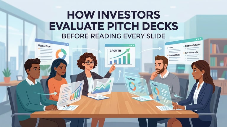 How Investors Evaluate Pitch Decks Before Reading Every Slide