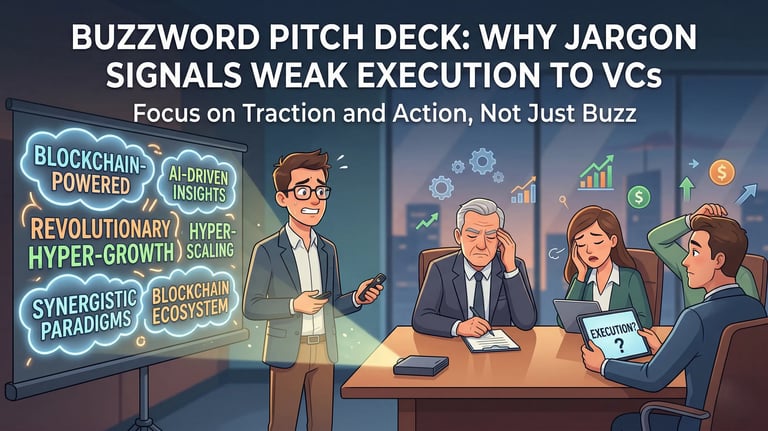Buzzword Pitch Deck: Why Jargon Signals Weak Execution to VCs