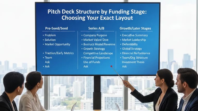 Pitch Deck Structure by Funding Stage: Choosing Your Exact Layout