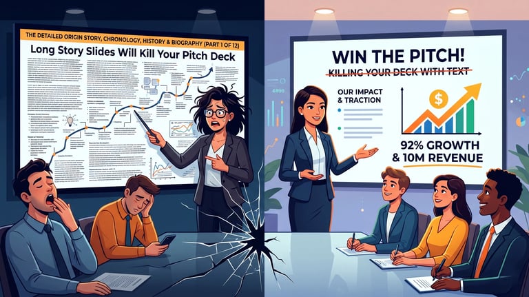 Why Long Story Slides Will Kill Your Pitch Deck