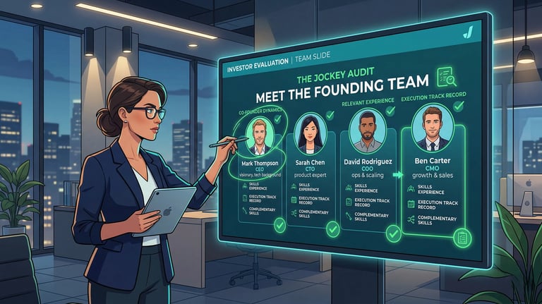 How Investors Evaluate Team Slides: The "Jockey" Audit