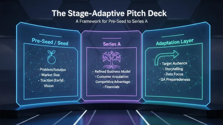 The Stage-Adaptive Pitch Deck: A Framework for Pre-Seed to Series A