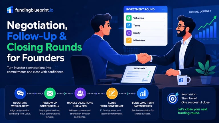 Negotiation, Follow-Up & Closing Rounds for Founders