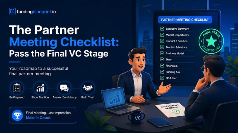 The Partner Meeting Checklist Pass the Final VC Stage