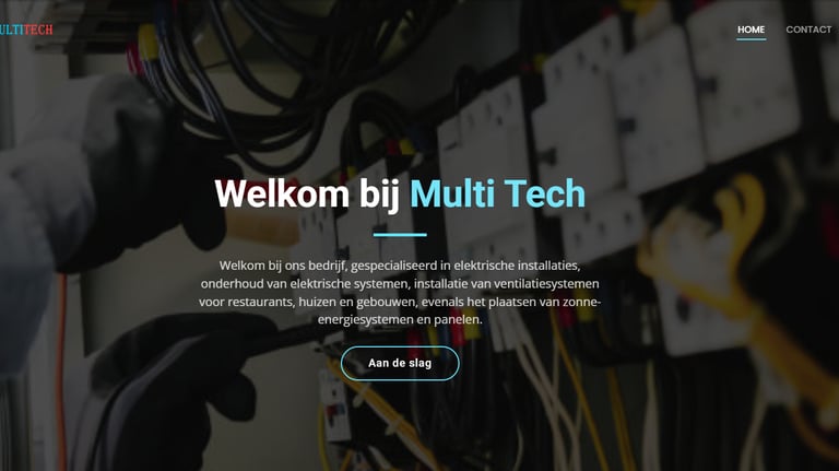 Fast and modern website for Multi Tech Services electronics company in the Netherlands