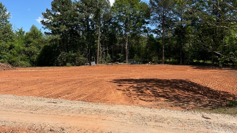 Finish grade on a building pad 