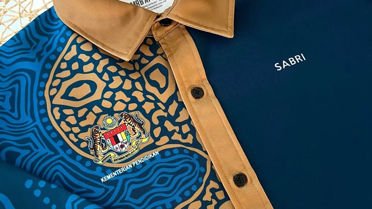 custom baju korporat kk kota kinabalu warna gradient boleh full design