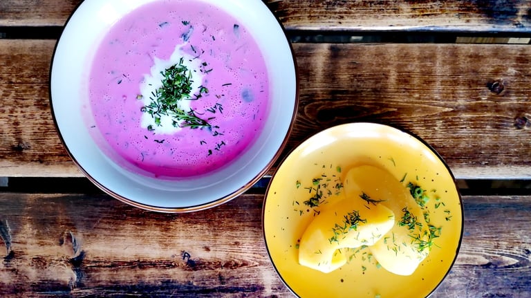 cold beetroot soup Snekutis