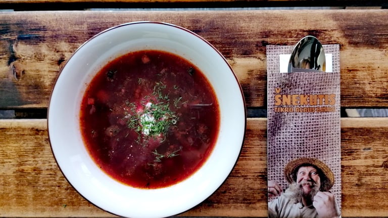 beetroot soup borscht Snekutis