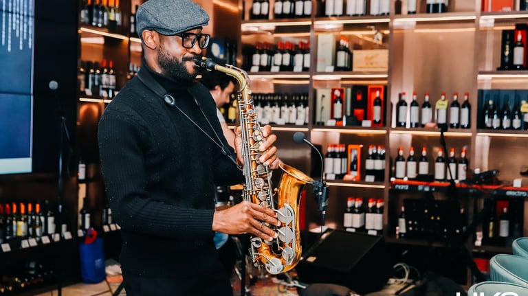 UK wedding reception with professional saxophonist entertainer - live music for memorable celebratio