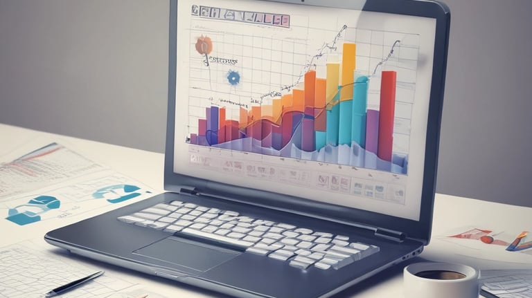 A digital dashboard showing B2B lead generation analytics.