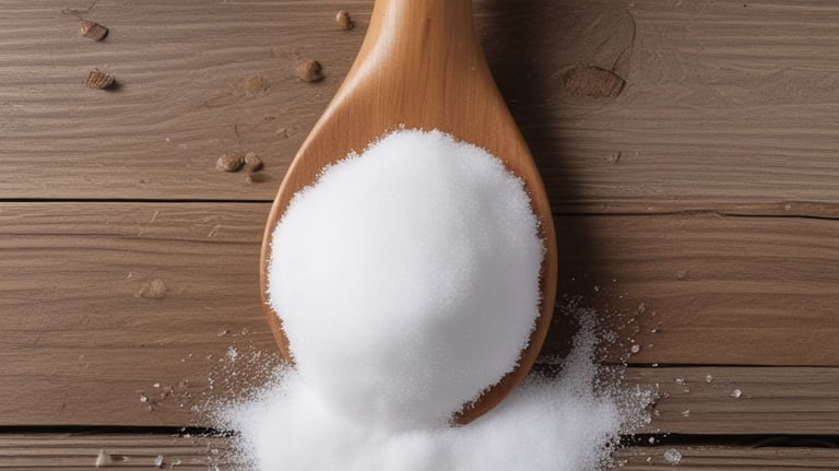 A bowl of sugar and two wooden spoons