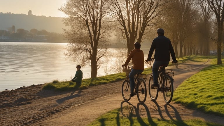 A curved facade covered in white latticework