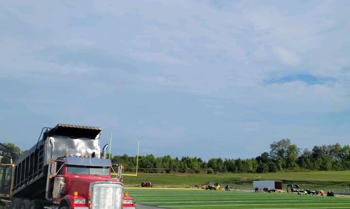 dump truck, hauling, trucking, dirt work, leveling